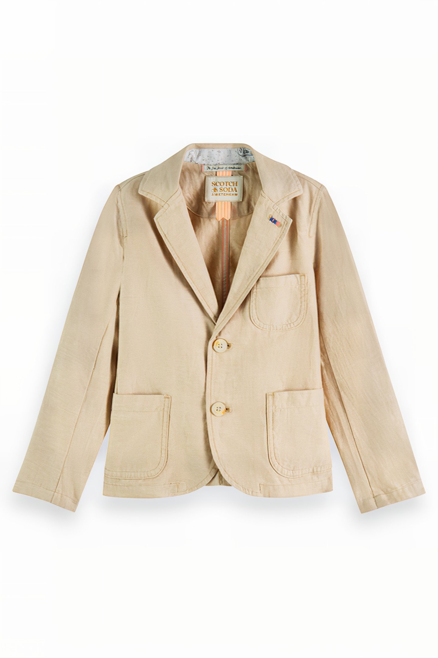 COTTON LINEN BLAZER SEASTONE 1