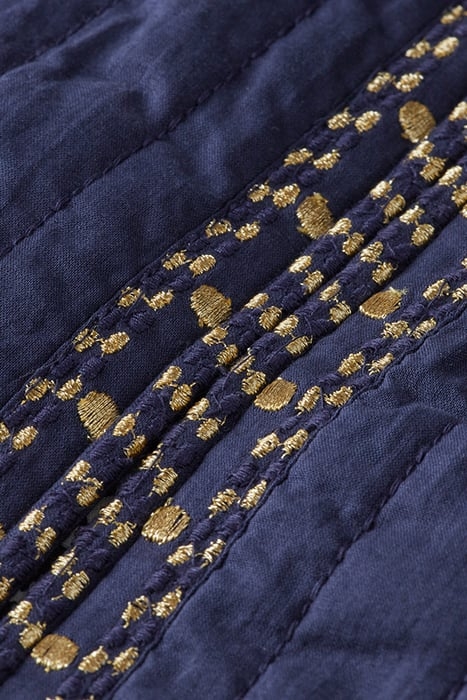 LIGHTLY PADDED EMBROIDERED GILET ANCHOR FLORAL NIGHT 4