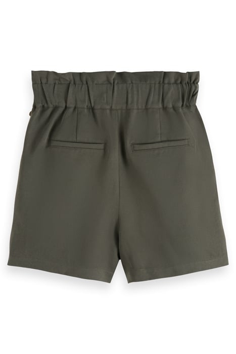 HIGH-RISE PAPER BAG SHORT SEAWEED GREEN 2