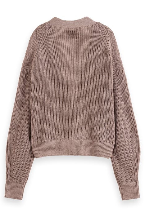 RELAXED FIT BOXY CARDIGAN SEASTONE 2