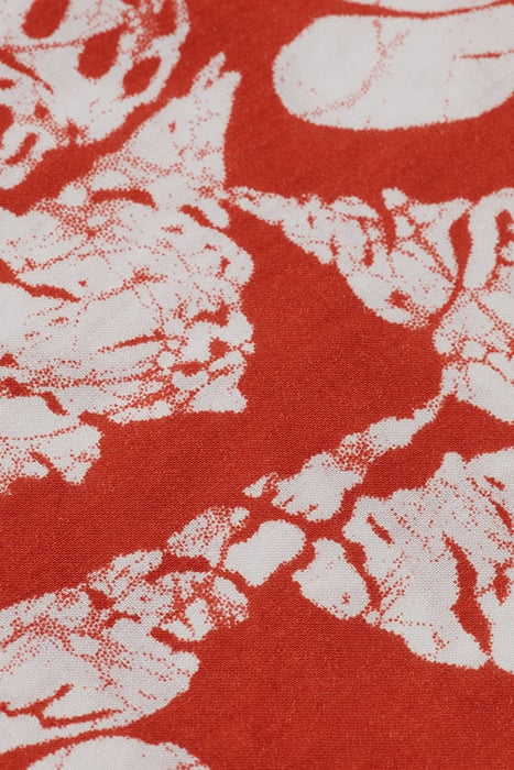 PRINTED BALLOON SLEEVE SHIRT SHELL BATIK TERRACOTTA 3