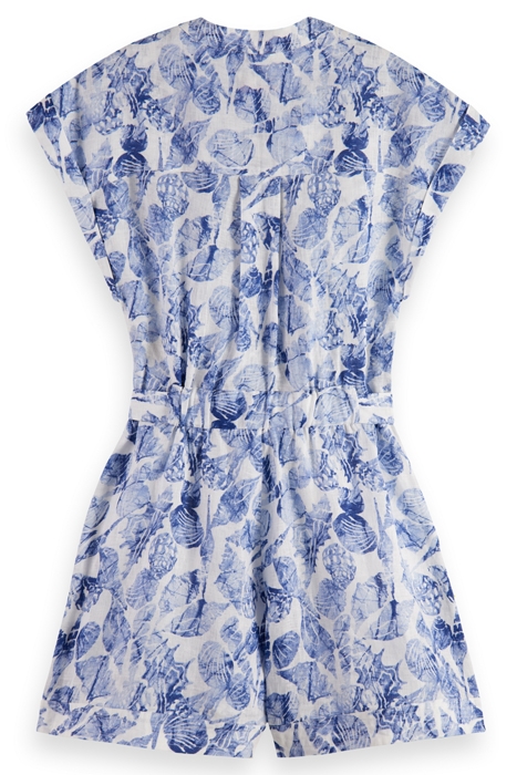 LINEN ALL-IN-ONE SHELL BATIK BLUE 2