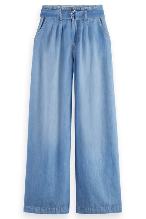 THE DAZE PAPER BAG WIDE LEG PANT — SEA SHELLS 1
