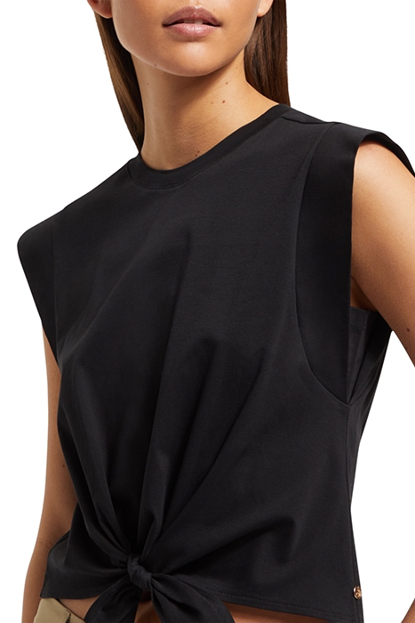 SLEEVELESS KNOTTED T-SHIRT BLACK 7