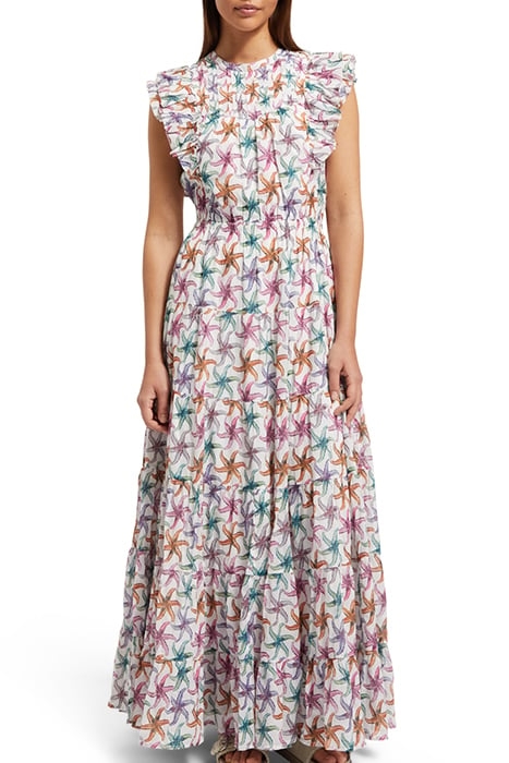 PRINTED MAXI COTTON VOILE DRESS STARFISH 1