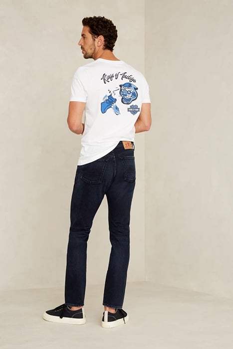 JOHN XAVIER BLUE BLACK WORN 2