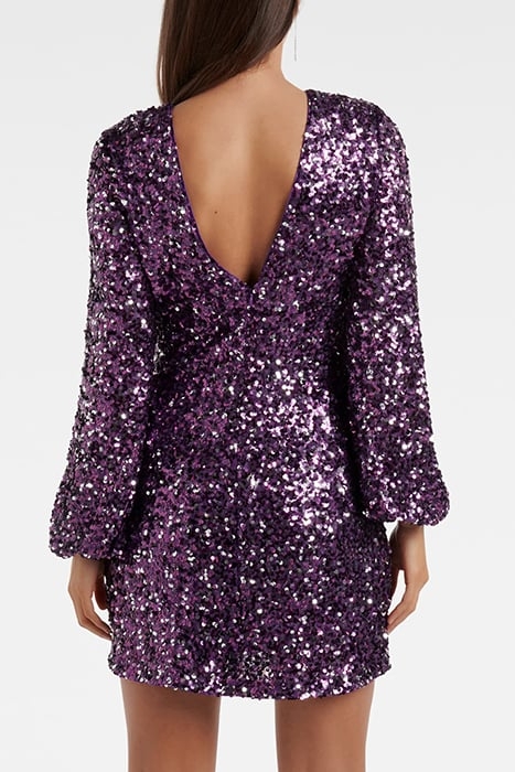 CAMDEN SEQUIN MINI DRESS PURPLE 2