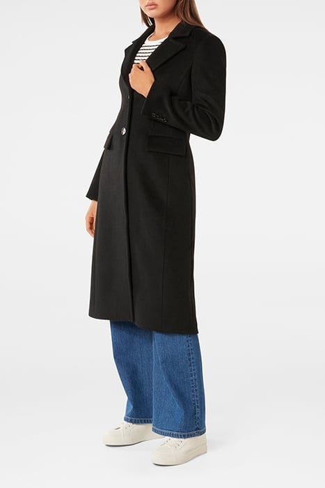 REBECCA 2 BUTTON COAT BLACK 4