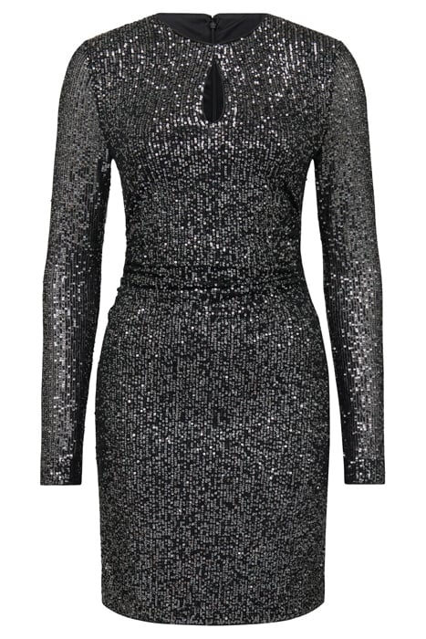 ROBIN SEQUIN LONG SLEEVE MINI GUNMETAL 4