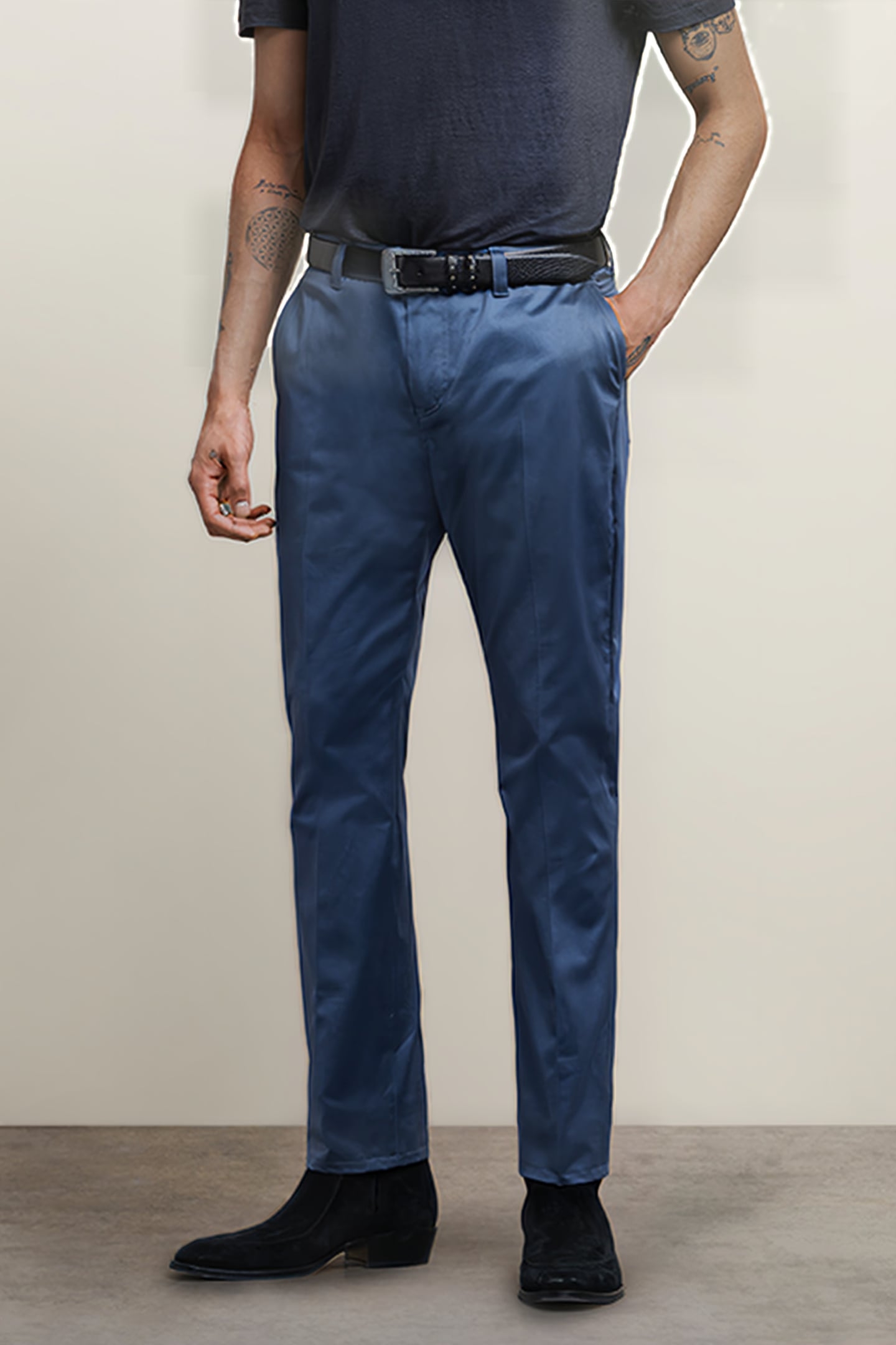 MOTOR CITY FIT - ZIP FLY LOW RISE SLIM F STREAM BLUE 1