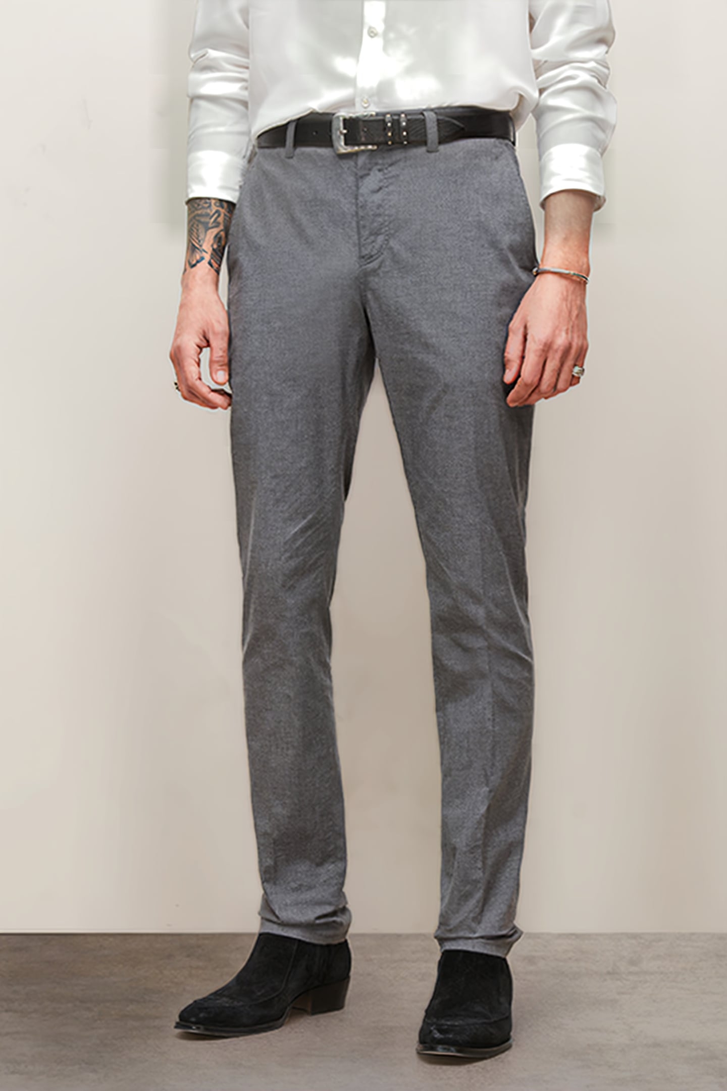 MOTOR CITY FIT - ZIP FLY LOW RISE SLIM F STEEL GREY 1