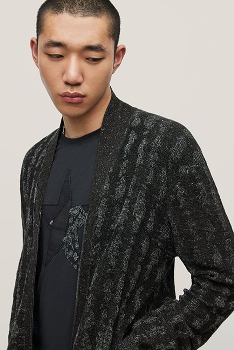 RIVINGTON REGULAR FIT ZIP-FRONT CARDIGAN IRON GREY 2