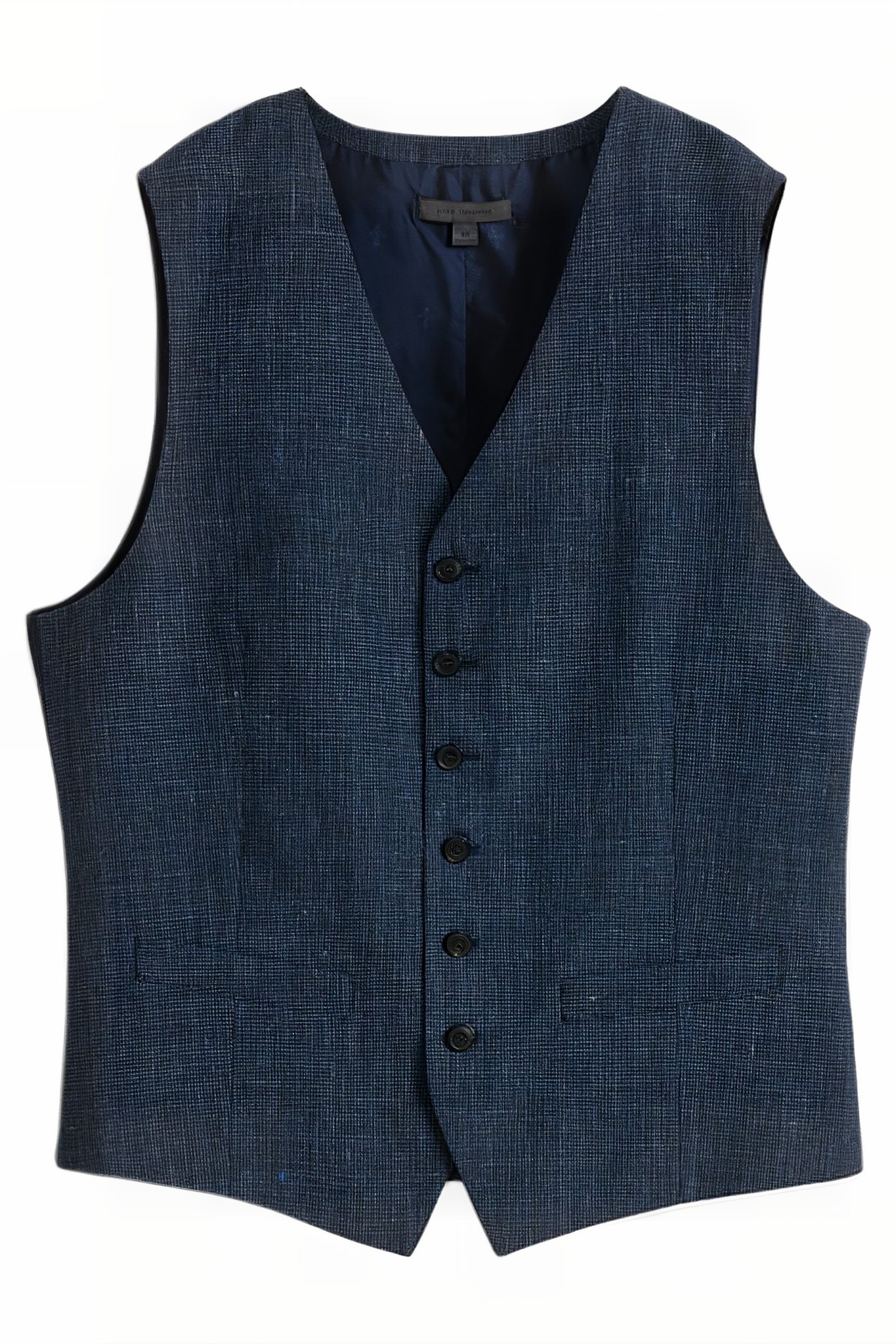 FRONT BODY DARTS VEST WITH WELT HIP POCK INK BLUE 2