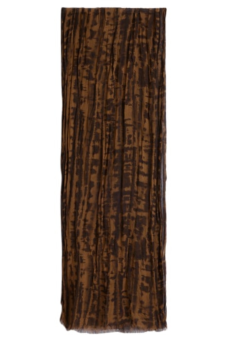 BLURRED ABSTRACT ART PRINTED SCARF COPPER 1