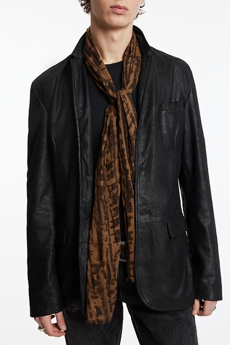 BLURRED ABSTRACT ART PRINTED SCARF COPPER 2