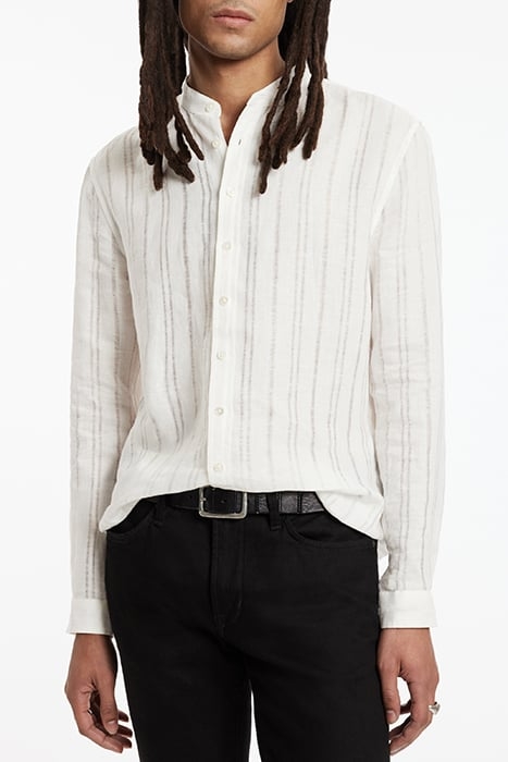 CLASSIC FIT SHIRT WITH STICHED BAND COLL WHITE 1