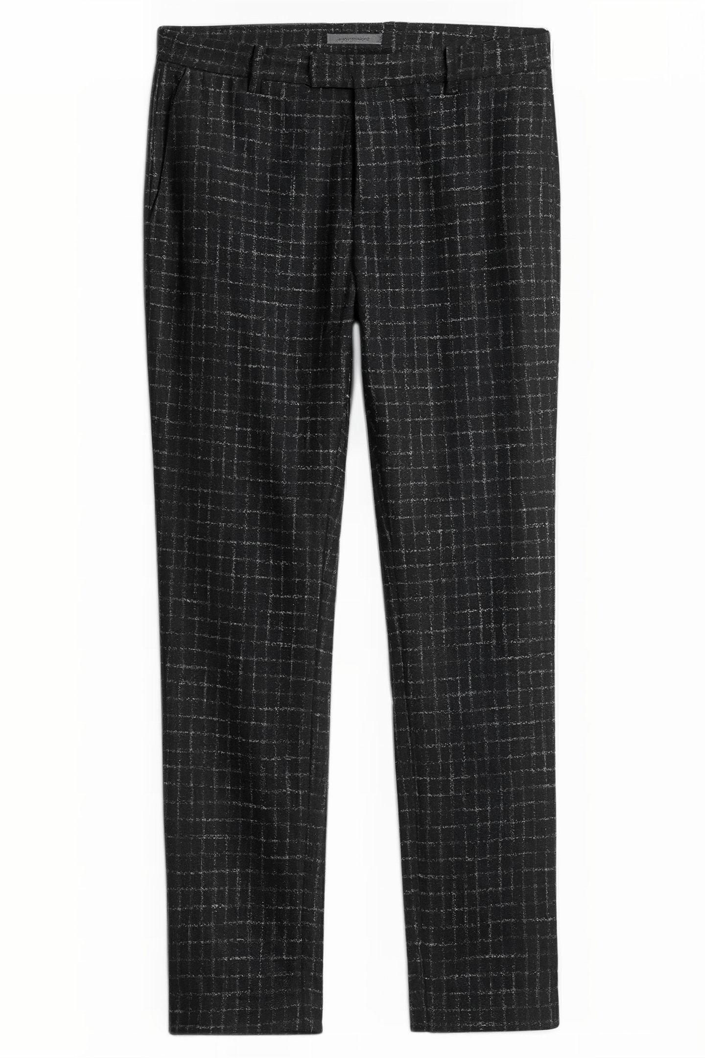 SLIM FIT PANTS WITH WELT HIP POCKET AND BLACK 3