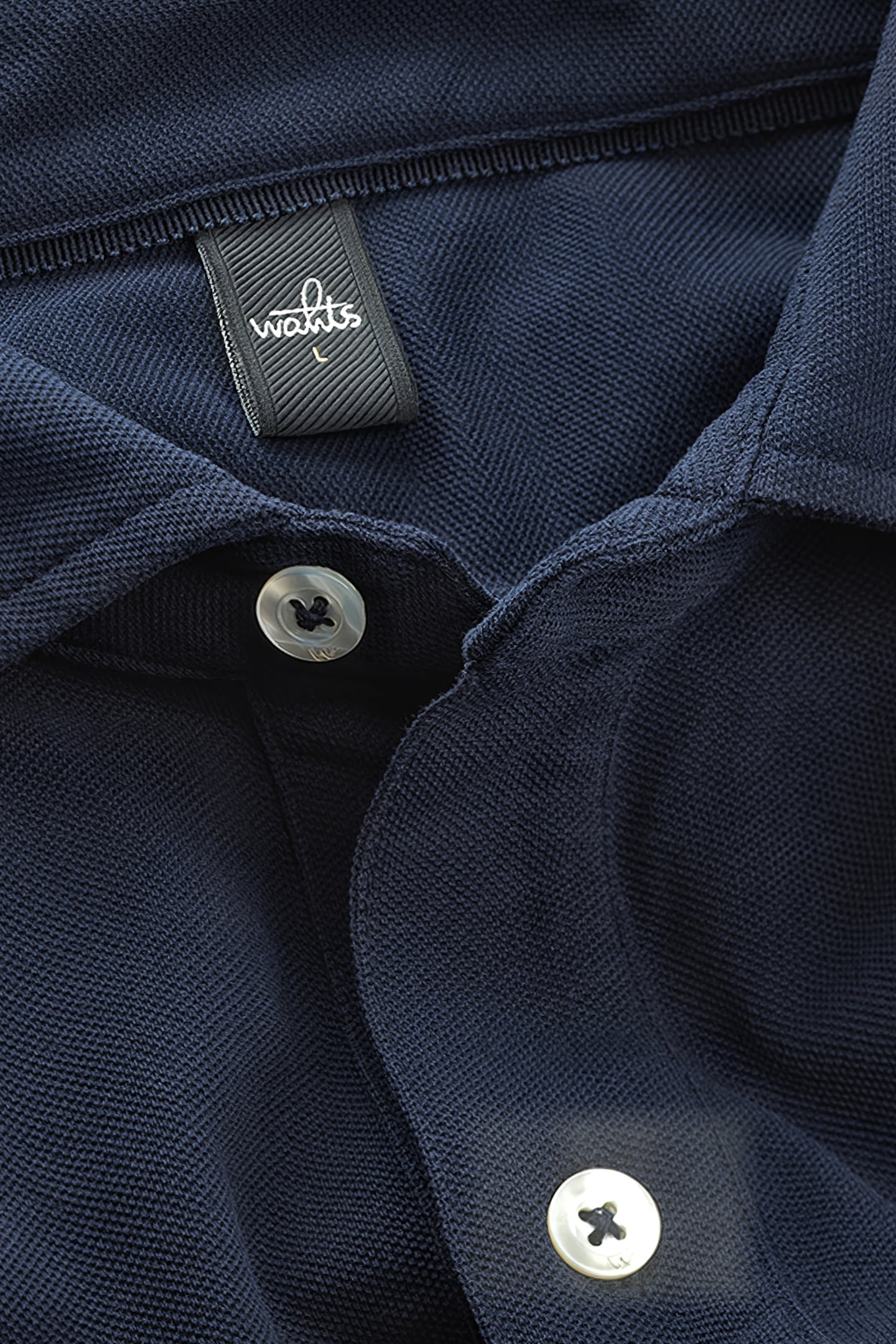 BROOKS | TAILORED PIQUÉ SHIRT NAVY BLUE 2