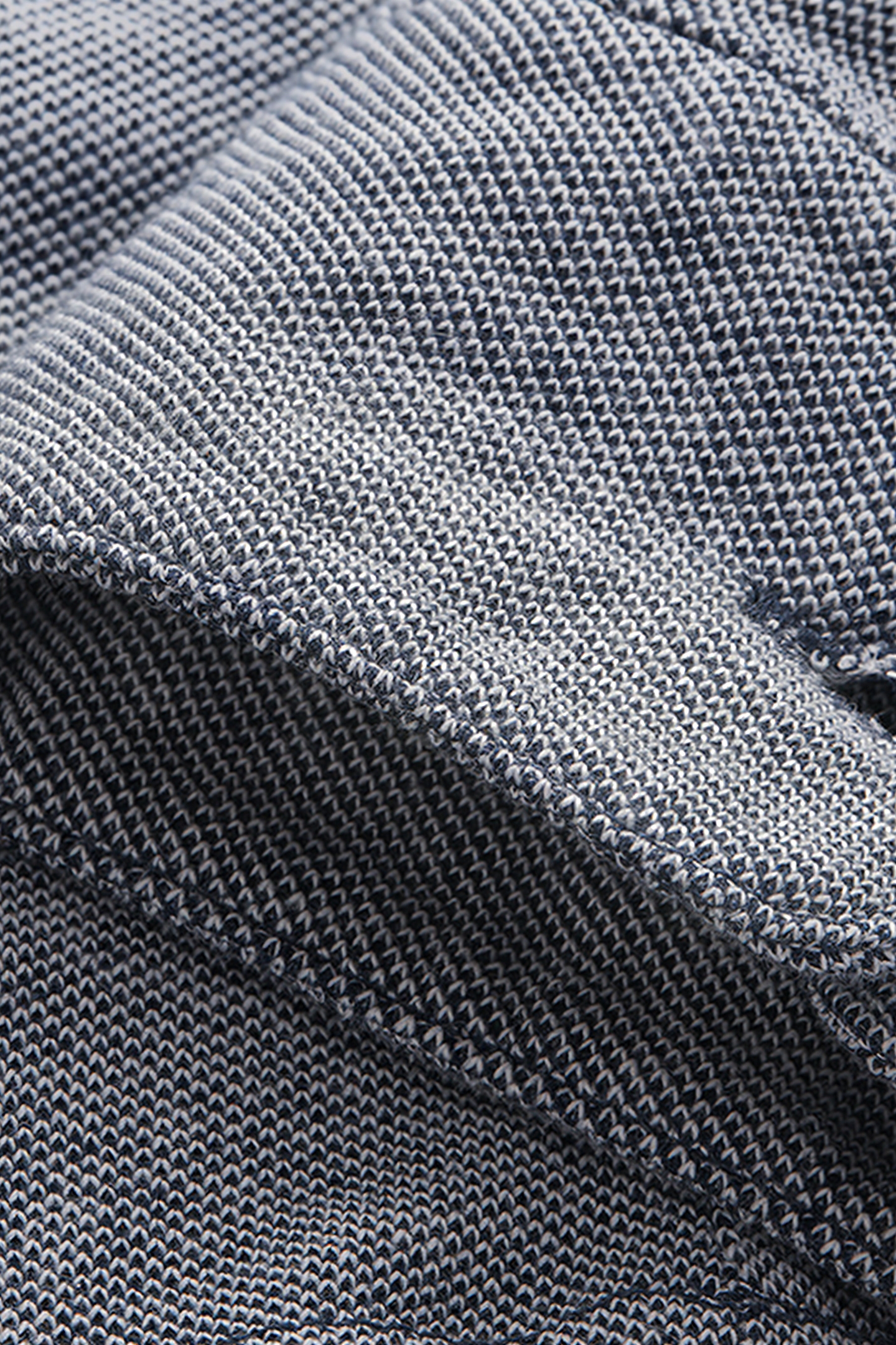 STONE | LONGSLEEVE PIQUÉ POLOSHIRT NAVY WHITE MELANGE 2