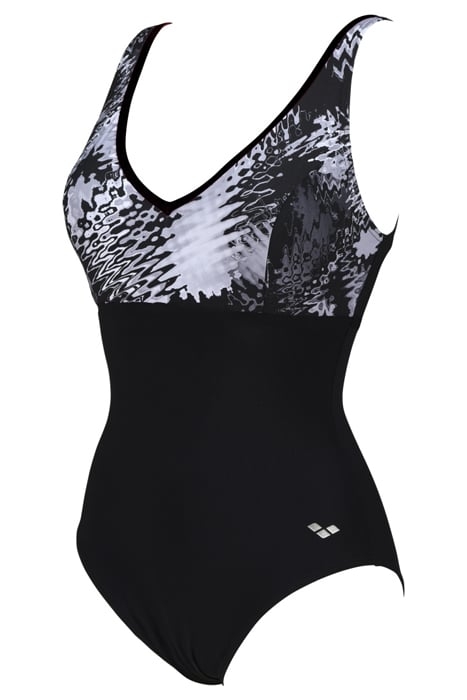 W ZORA WING BACK ONE PIECE C-CUP BLACK MULTI-BLACK 3