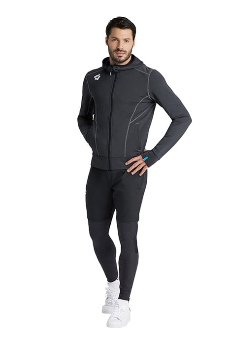 MEN'S HOODED JACKET SPACER LOGO BLACK 3