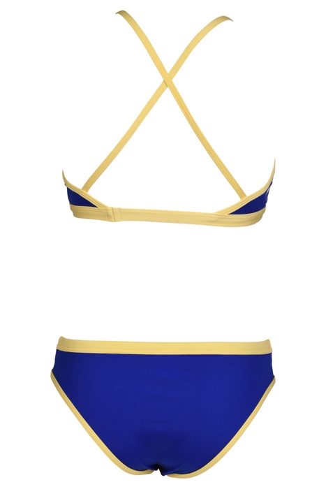 WOMEN'S ARENA ICONS BIKINI CROSS BACK SO BURGUNDY-NEON BLUE- 5