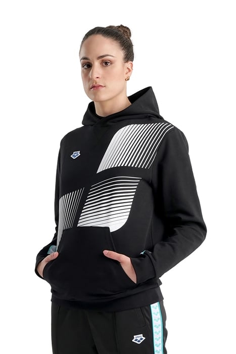 ARENA ICONS HOODED SWEAT SOLID LOGO BLACK-WHITE-BLUE DIAMOND 4
