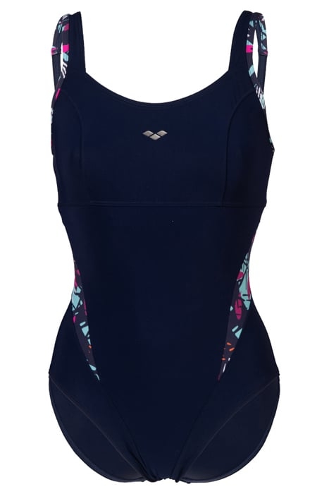 WOMEN'S BODYLIFT SWIMSUIT FRANCY STRAP B NAVY-FREAK ROSE MUL 1