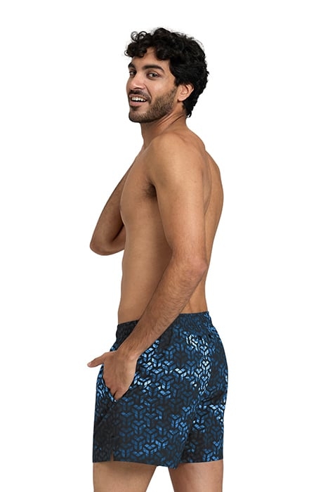 MEN'S ARENA EVO BEACH SHORT AO BLACK-TURQUOISE-MULTI 2