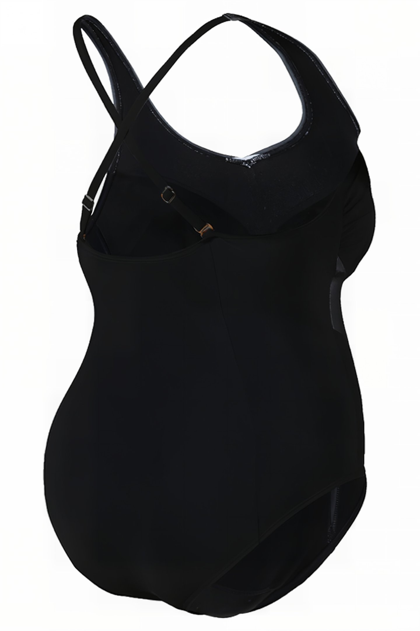 W ISABEL LIGHT CROSS BACK ONE PIECE PLUS BLACK-WHITE 6