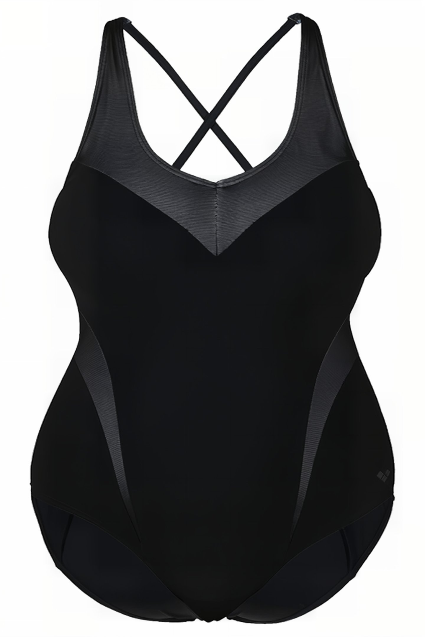 W ISABEL LIGHT CROSS BACK ONE PIECE PLUS BLACK-WHITE 3