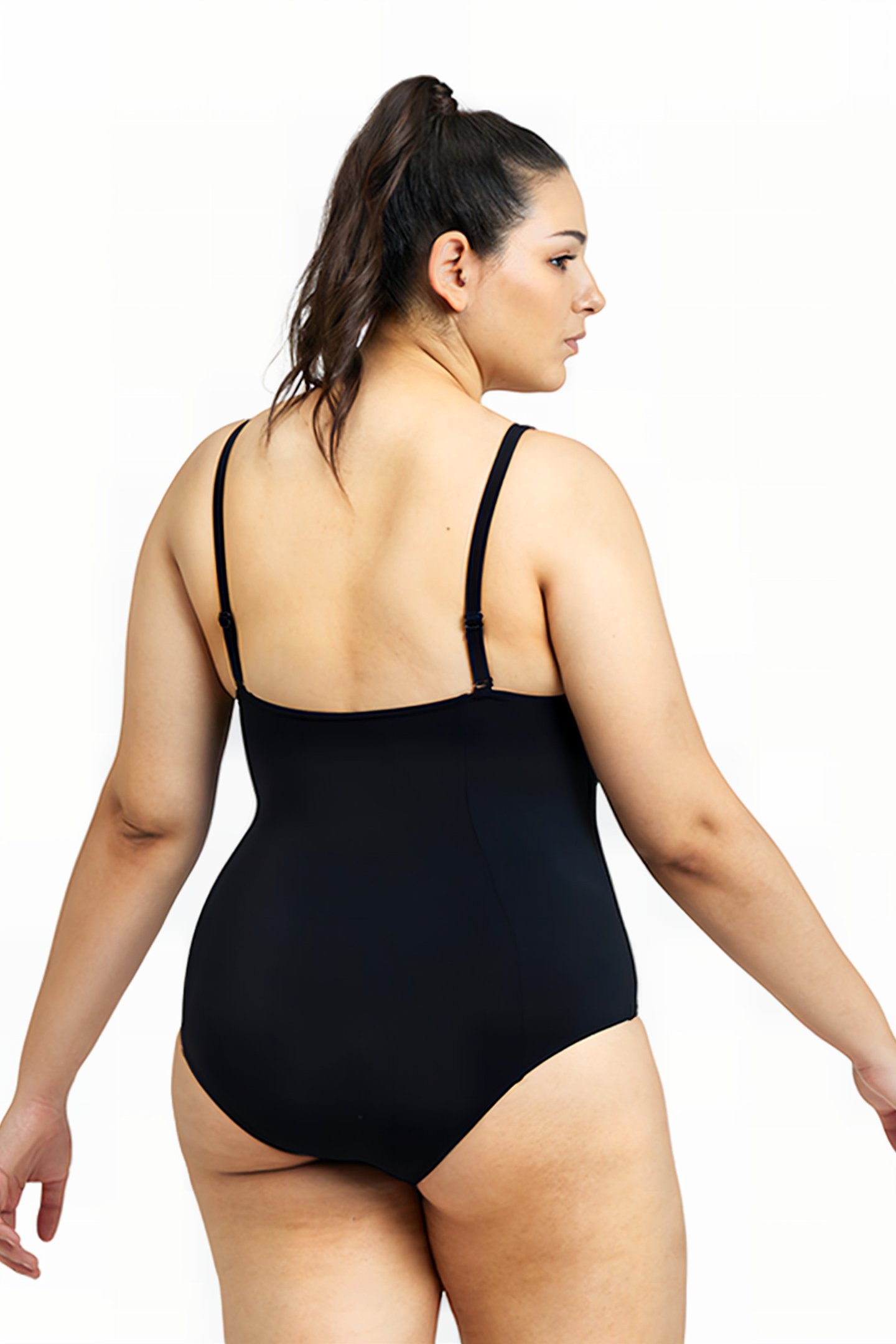 W ISABEL LIGHT CROSS BACK ONE PIECE PLUS BLACK-ROSE VIOLET 2