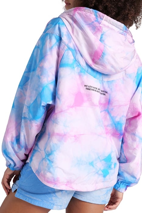 WOMEN'S HOODED JACKET MPH CYAN MULTI TIE&DYE 5