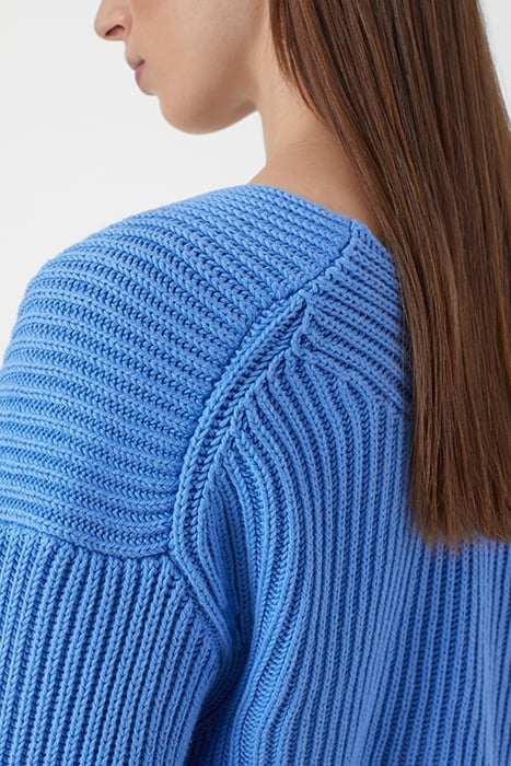 V CARDIGAN LONG SLEEVE CHAMBRAY BLUE 5