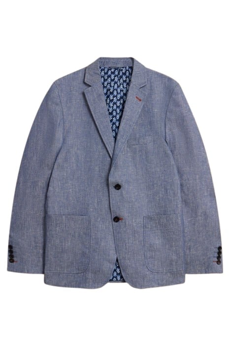 LINEN BLAZER MID BLUE 2