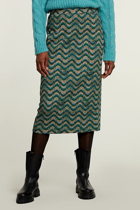 MULTI JACQUARD MIDI SKIRT 1