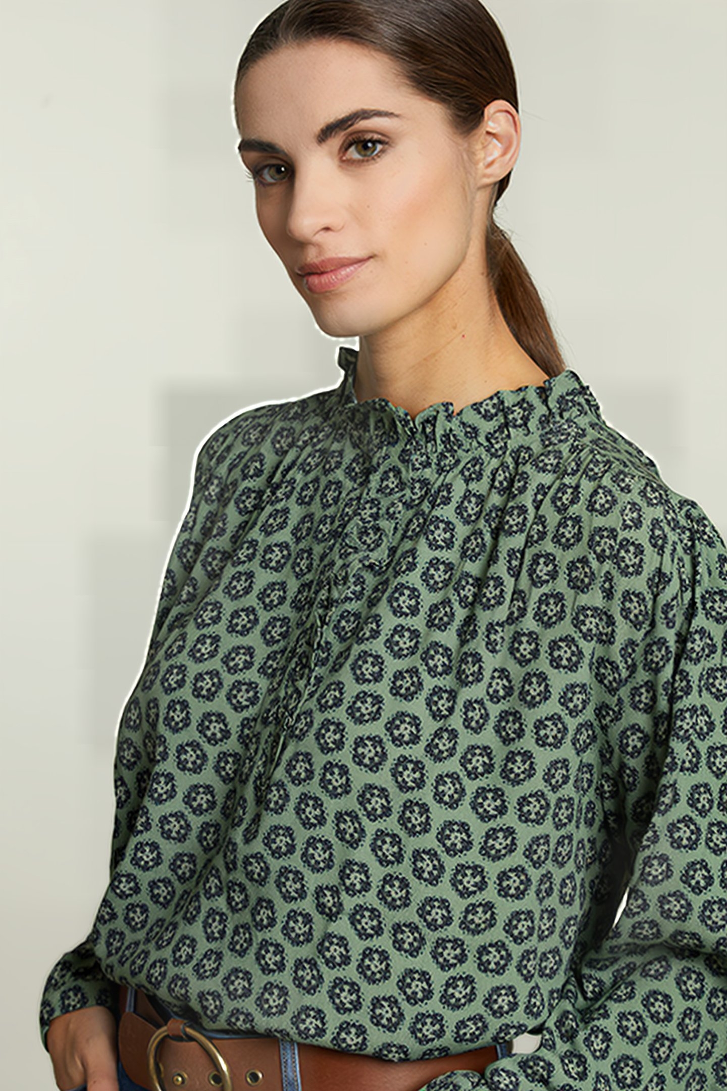 MULTI FANTASY BLOUSE BALLOON SLEEVES 6