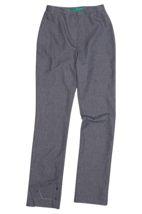 GRAY STRAIGHT-CUT SUIT PANTS 3