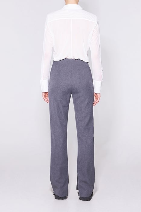 GRAY STRAIGHT-CUT SUIT PANTS 2
