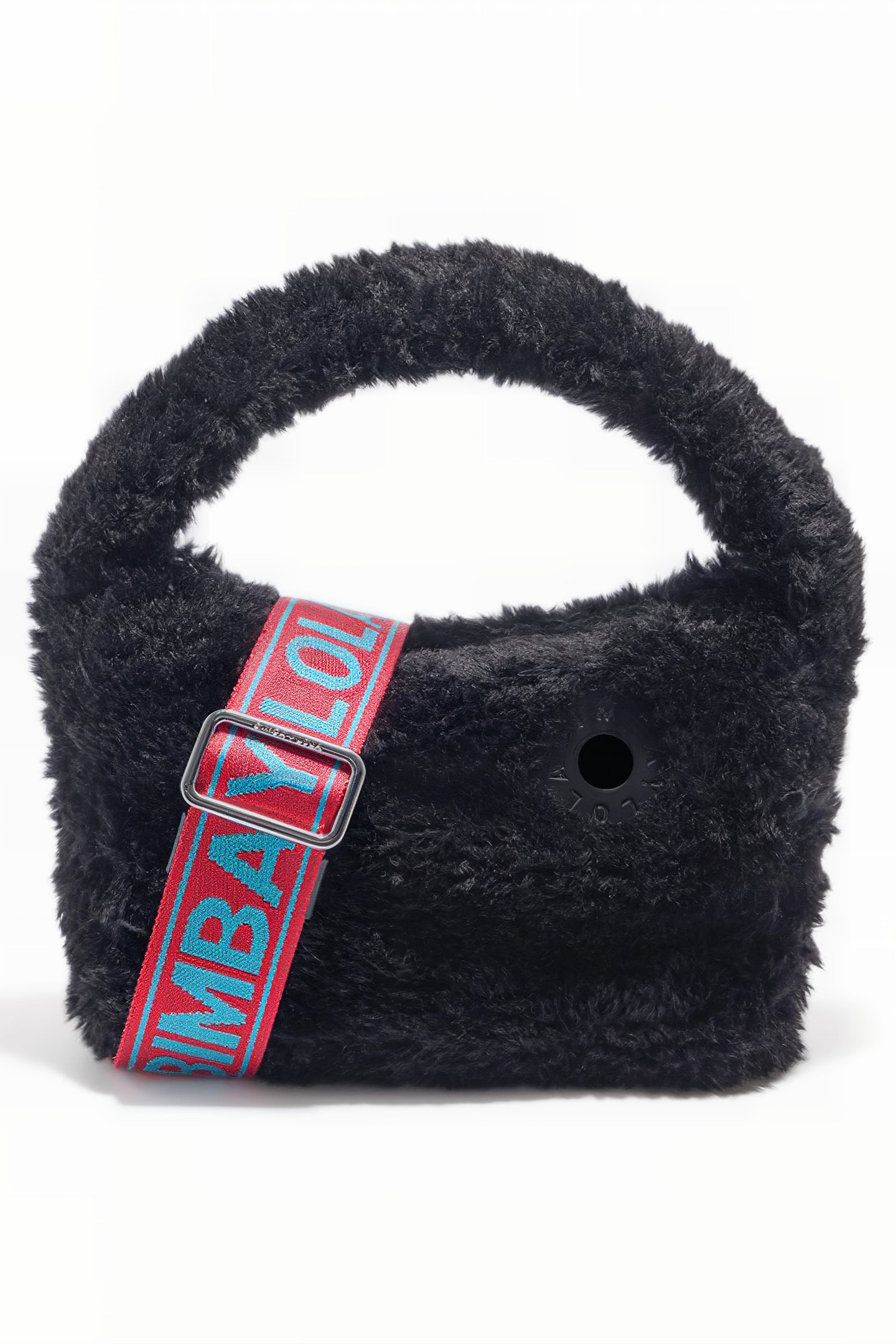 S BLACK FUR HOBO BAG 1