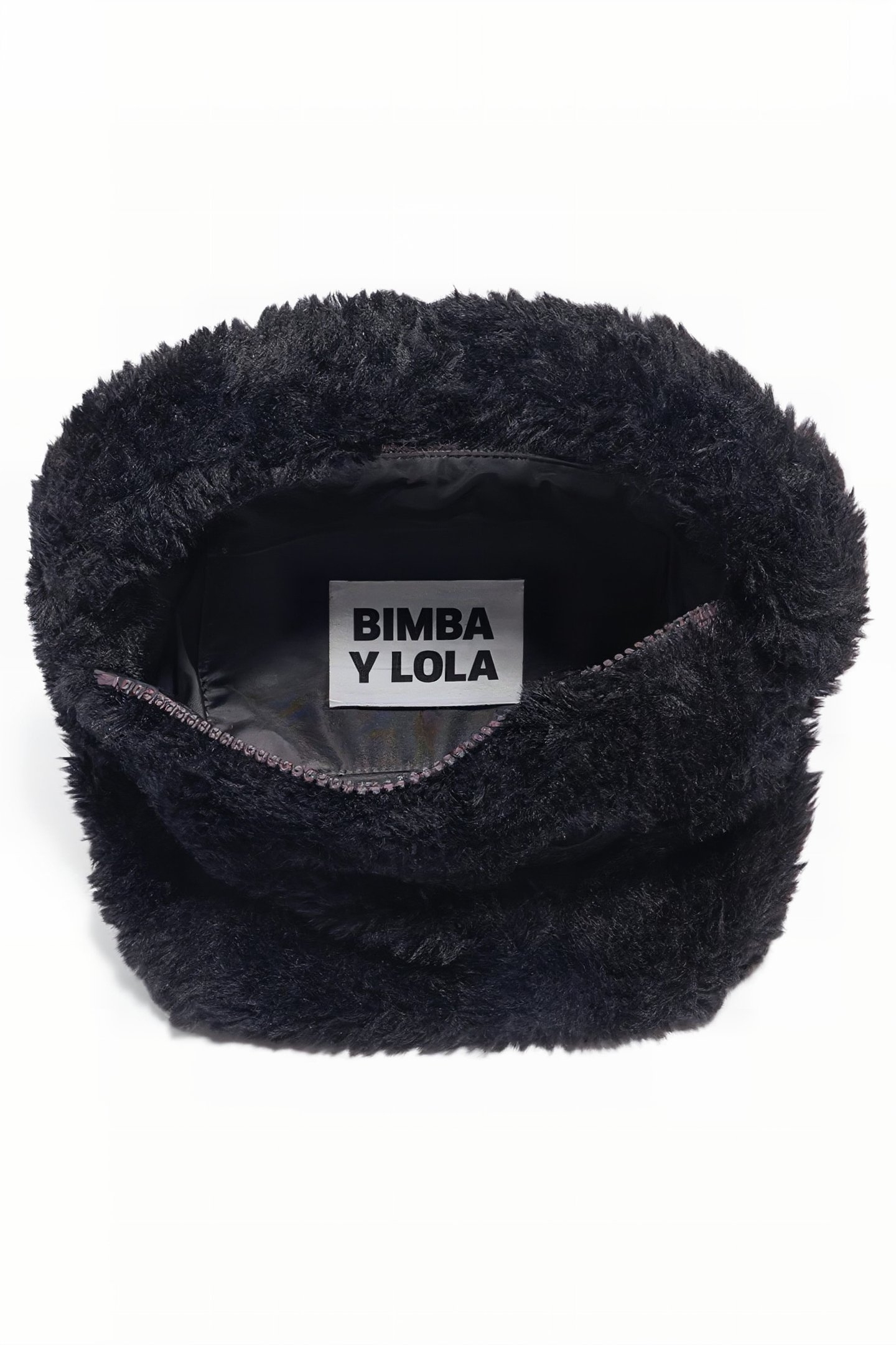 S BLACK FUR HOBO BAG 3