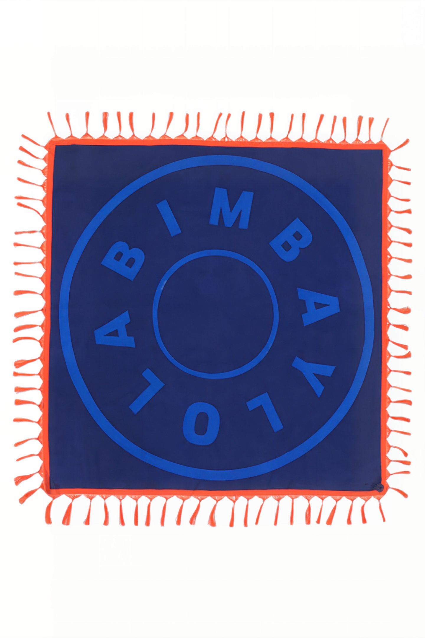 NAVY LOGO SILK SCARF 1