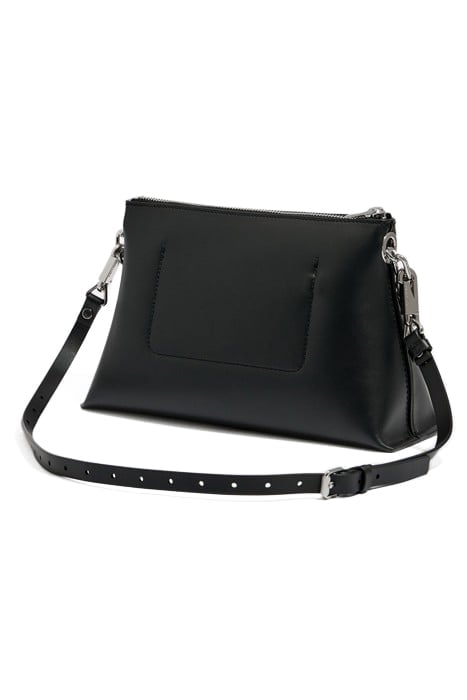 M BLACK LEATHER TRAPEZIUM BAG 2