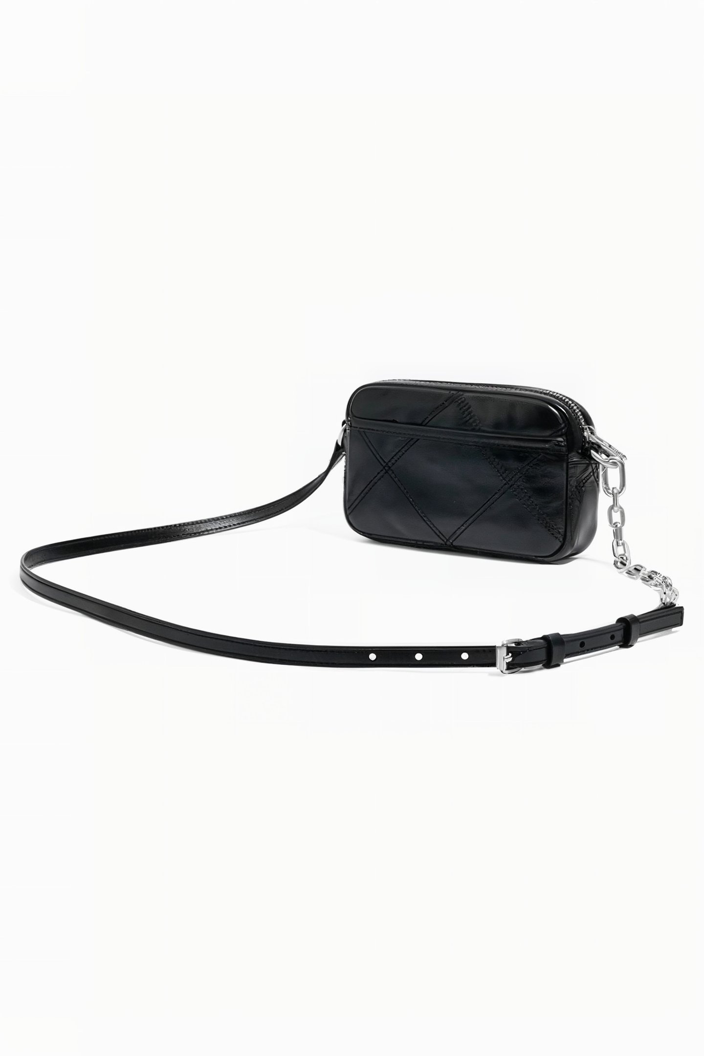 XS BLACK LEATHER CROSSBODY BAG 2