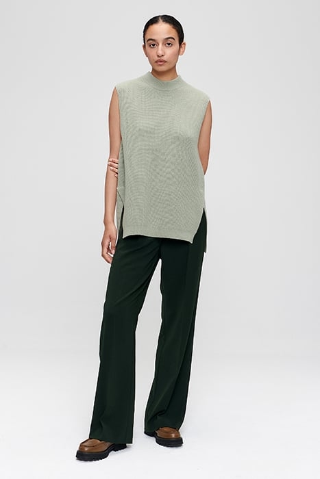 BIBA RIBBED SLEEVELESS TOP SAGE GREEN 2