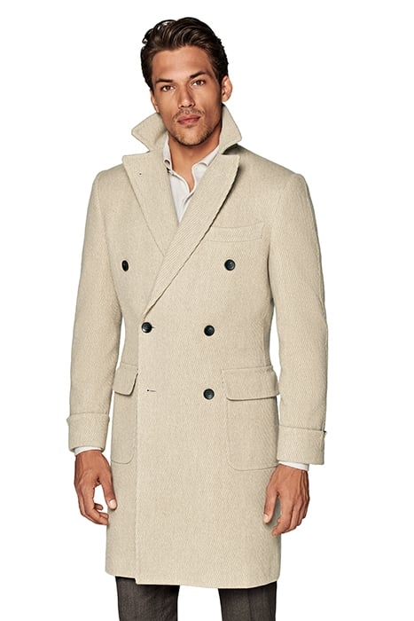 LIGHT BROWN TWILL POLO COAT 1