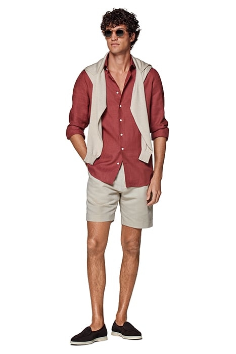 RED SLIM FIT SHIRT 4