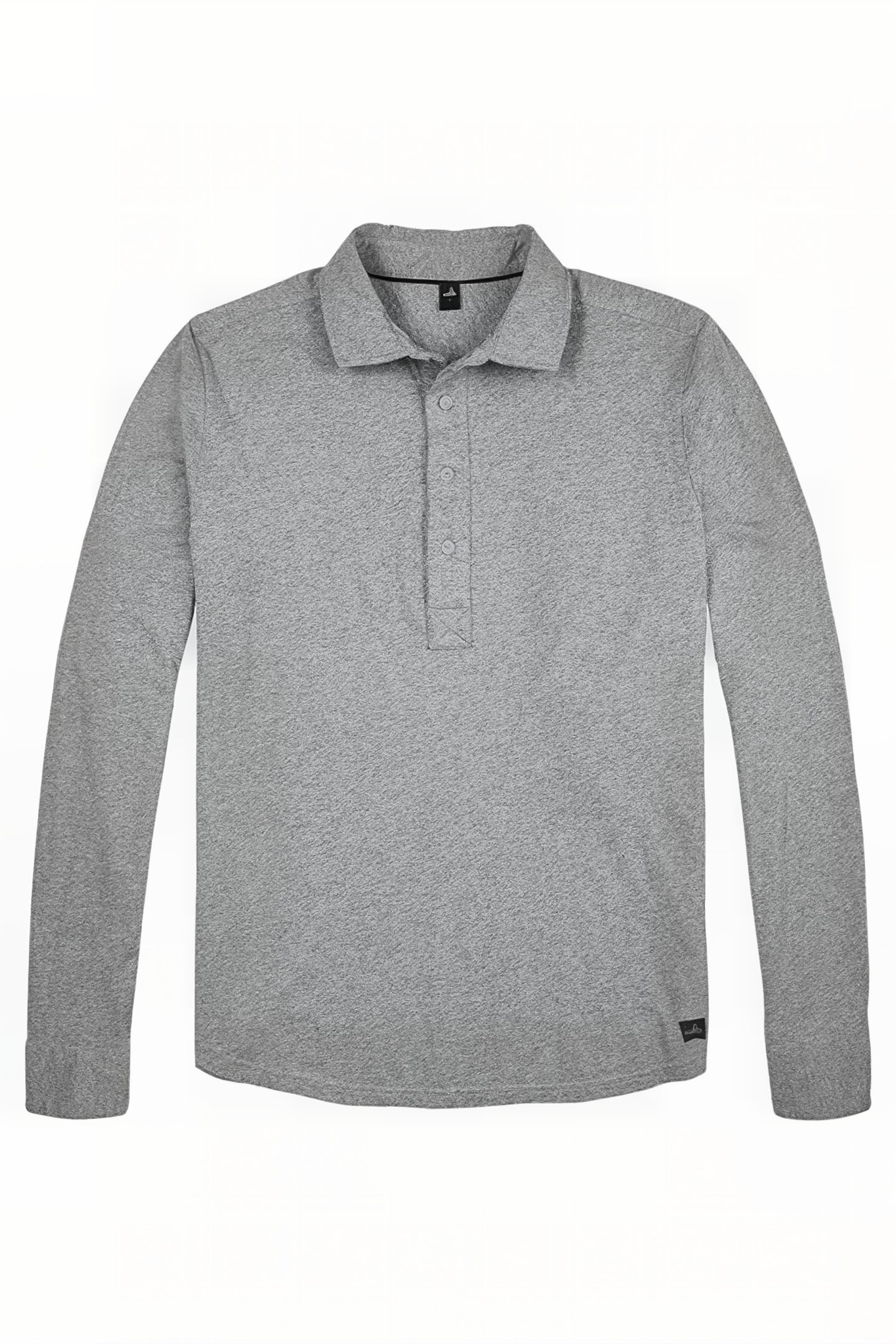 NORTON | TAILORED JERSEY POLOSHIRT MID GREY MELANGE 1