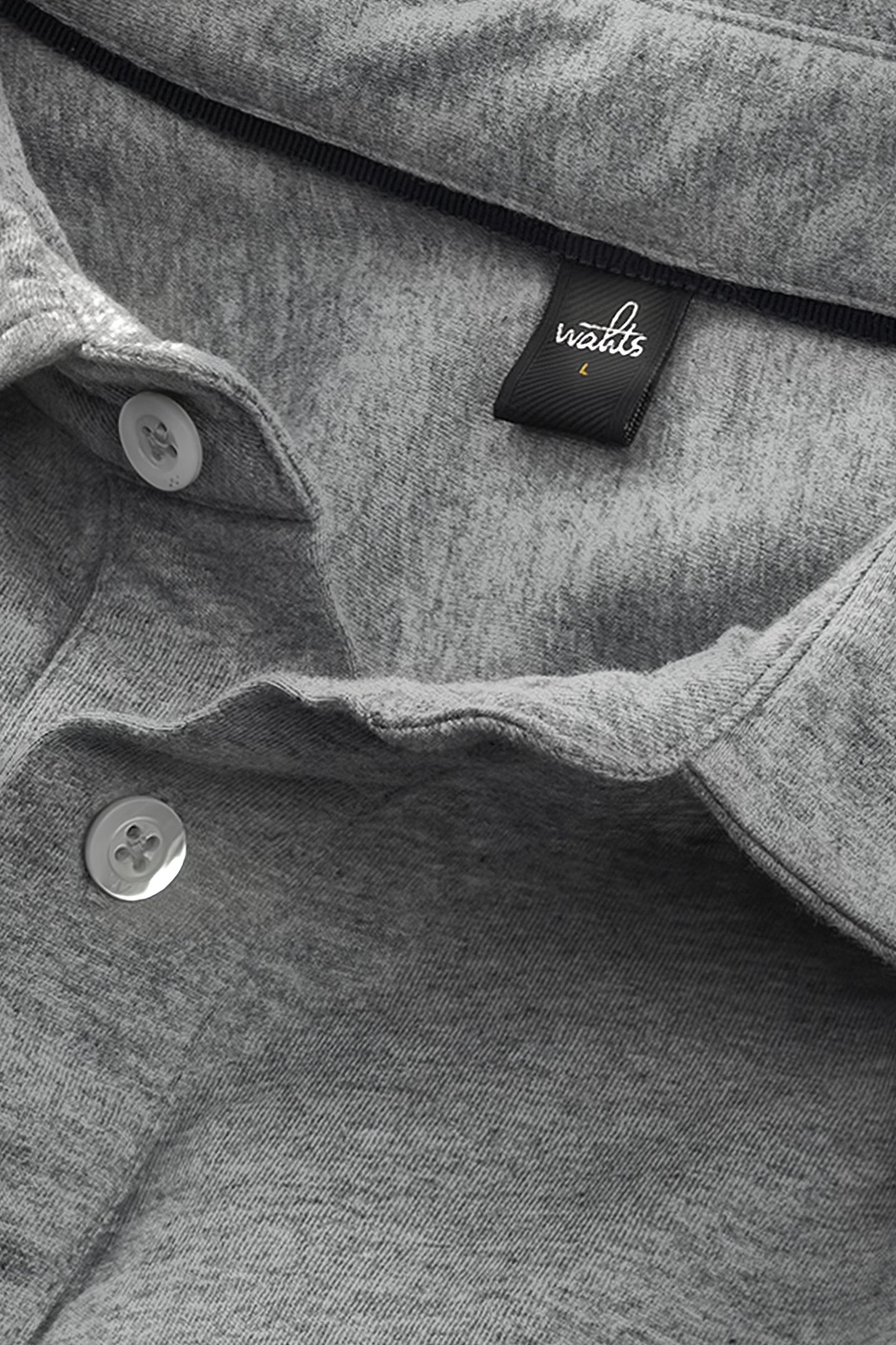 NORTON | TAILORED JERSEY POLOSHIRT MID GREY MELANGE 2