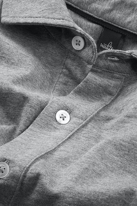 BARTON | TAILORED JERSEY SHIRT MID GREY MELANGE 2